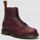 Dr Martens 1460 Warmwair WL Grizzly Leather Boots in Cherry Red 31873600