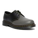 dr mertens 1461 contrast panel smooth leather shoes black/charcoal