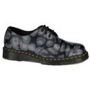 Dr Martens 1461 Distorted Leopard Smooth Leather Shoes in Black