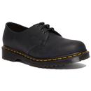 Dr Martens 1461 Waxed Full Grain Leather Shoes in Black 30679001