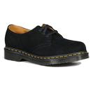 Dr Martens 1461 WH Suede Men's Retro Mod Shoes in Black