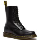 11857001 Dr Martens Men's 1490 10 Eyelet Boots in Black Smooth Leather