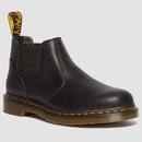 Dr Martens 2976 Lo Chelsea Boots in Black AR Rogue Leather 40587001