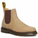 Dr Martens 2976 Tumbled Nubuck and E H Suede Chelsea Boots in Savannah Tan
