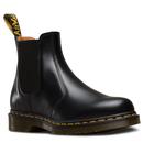Dr Martens 2976 Yellow Stitch Women's Chelsea Boots in Black Smooth Leather 22227001