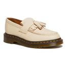 Dr Martens Adrian Loafers in Virginia Parchment Beige Leather 22760292