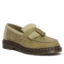 Dr Martens Men's Adrian Tumbled Nubuck Suede Loafers in Muted Olive 31694357