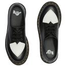 1461 Amore DR MARTENS Heart Patch Oxford Shoes B/W