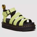 Dr Martens Women's Blaire Athena Leather Sandals in Lime Green 31520316 