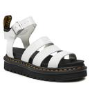 Dr Martens Women's Blaire Patent Leather Retro Gladiator Sandals in White