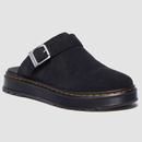 Dr Martens Men's Brookline Mules in Black Bronx Suede 40666001