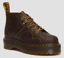 Dr Martens Women's Church Arc Crazy Horse Platform Monkey Boots in Dark Brown 31443201