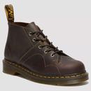 Dr Martens Church Monkey Boots in Dark Brown Crazy Horse Leather 40578200