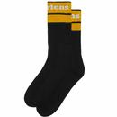 Dr Martens Retro Mod DM'S Blend Athletic Socks in Black and Yellow