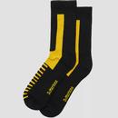 Dr Martens Womens Double Doc Socks in Black and Yellow AC742018