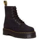 Dr Martens Men's Jadon III Platform Sole Boots in Tumbled Nubuck in Charcoal Grey 31434057
