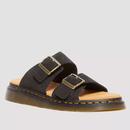 Dr Martens Mens Josef Suede Slide Sandals in Black 41082001