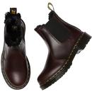 2976 Leonore DR MARTENS Faux Fur Chelsea Boots O