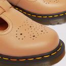Mary Jane DR MARTENS Leather Brogue T-Bar Shoes T