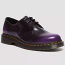Dr Martens Men's 1461 Vegan Rub Off Oxford Shoes in Rich Purple and Black Gloss 30999546