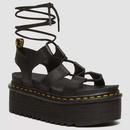 Dr Martens Women's Nartilla Leather Gladiator Platform Sandals in Black 31538001