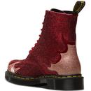 DR MARTENS 1460 Pascal Flame Glitter Boots (Red)