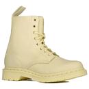 Dr Martens 1460 Pascal Mono 8 Eye Boots in Toile Cream Virginia Leather