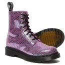 1460 Pascal DR MARTENS Snake Metallic Suede Boots