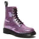 1460 Pascal DR MARTENS Snake Metallic Suede Boots