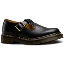 Dr Martens Polley 1960s Mod Mary Jane Shoes in Black