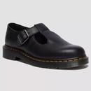 Dr Martens Polley 1960s Mary Jane Shoes in Black Ambassador Leather 41408001 Main Photo