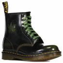 Dr Martens 1460 The Clash Women's Arcadia Leather Boots in Army Green
