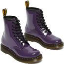DR MARTENS 1460 Patent Women's Boots in Purple