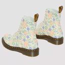 Dr Martens 1460 Pascal Vonda Floral Boots in Cream