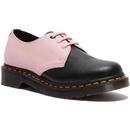 Dr Marten's Women's Two-Tone Black and Pink 1461 Shoes