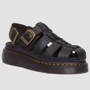 Dr Martens Wrenlie Fisherman Sandals in Grizzly Black 31524001