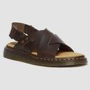 Dr Martens Blaire Brando Leather Slingback Sandals in Bracken Brown 31577375