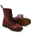 1490 DR MARTENS Retro Cherry Red 10 Eyelet Boots