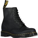 dr martens mens 1460 pascal leather waxed full grain boots black