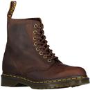 dr martens mens 1460 pascal leather waxed full grain boots chestnut brown
