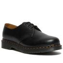 dr martens mens 1461 abruzzo leather heel detail lace up shoes black brown