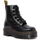 dr martens womens molly leather platform boots buttero black