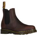 dr martens mens waxed full grain leather chelsea boots chestnut brown