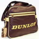 DUNLOP Retro Mod Soft Cracked PU Shoulder Bag (Br)