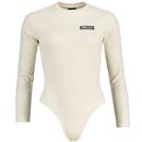 Ellesse Abel Retro Ribbed Body Suit in Off White