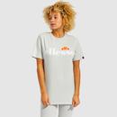Ellesse Women's Albany Retro Relaxed Fit Logo Tee in Light Grey