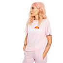 ellesse womens albany relaxed fit logo tee light pink