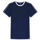 Amadei Ellesse Retro Ringer T-shirt in Navy SHX20943