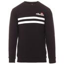 Ellesse Bellucci Retro 90s Chest Stripe Sweatshirt in Black
