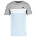 Ellesse Clerica Colour Block T-shirt in Light Blue Front Photo